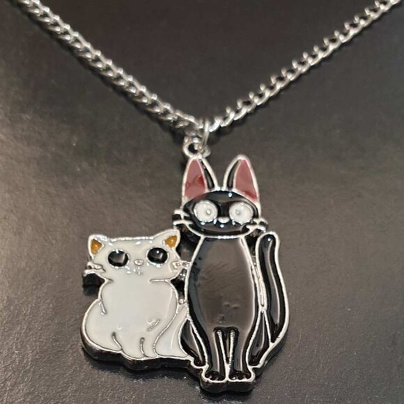 Studio Ghibli Jiji Kiki Delivery Service Metal Enamel Necklace Girls Accessory - Picture 1 of 2